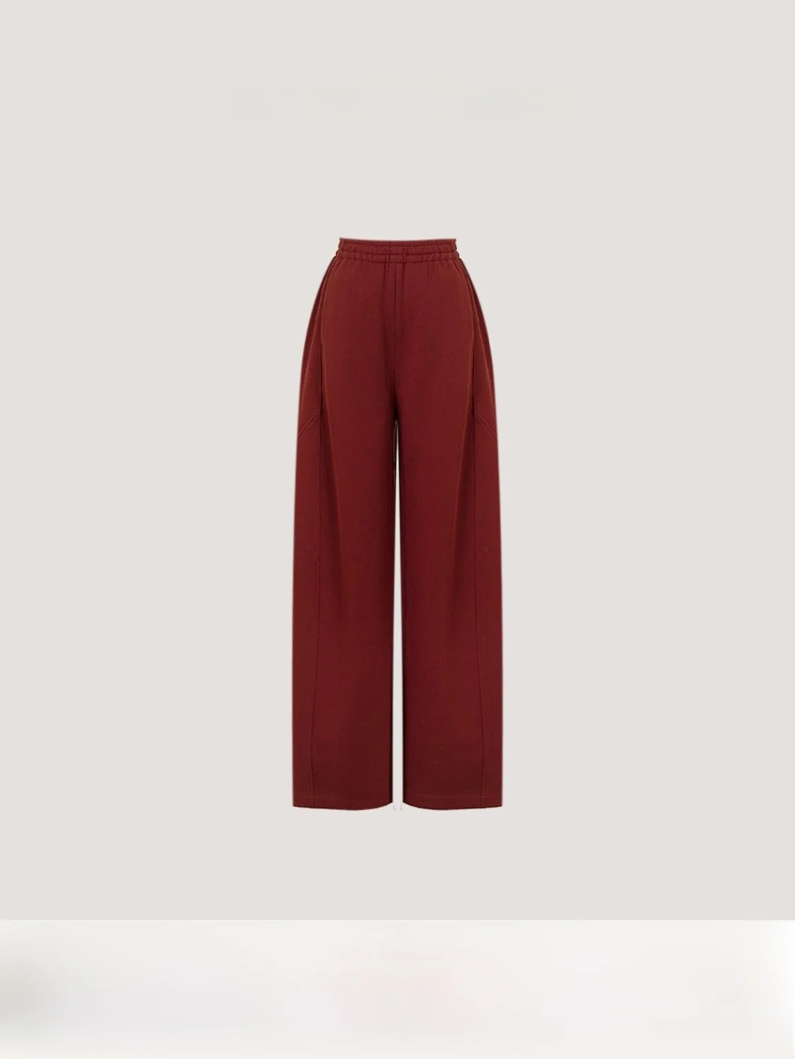 

W.Diva Comfortable Cotton Fleece Lined Elastic Waist Casual Pants Women's Pants Breathable Skin-friendly Straight Leg Trousers
