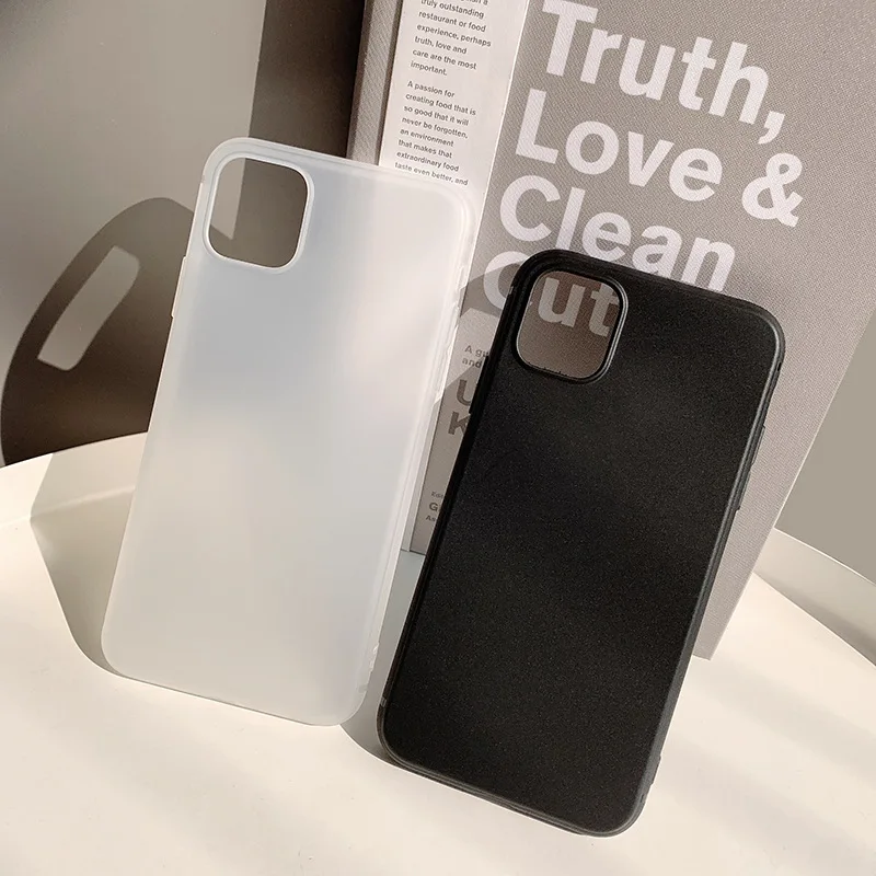 Black Clear White Matte Phone Case For iphone 14 1312 11 Pro 15 Max XR X 8 7 Plus Plastic Cases Ultra-thin Soft TPU Back Cover