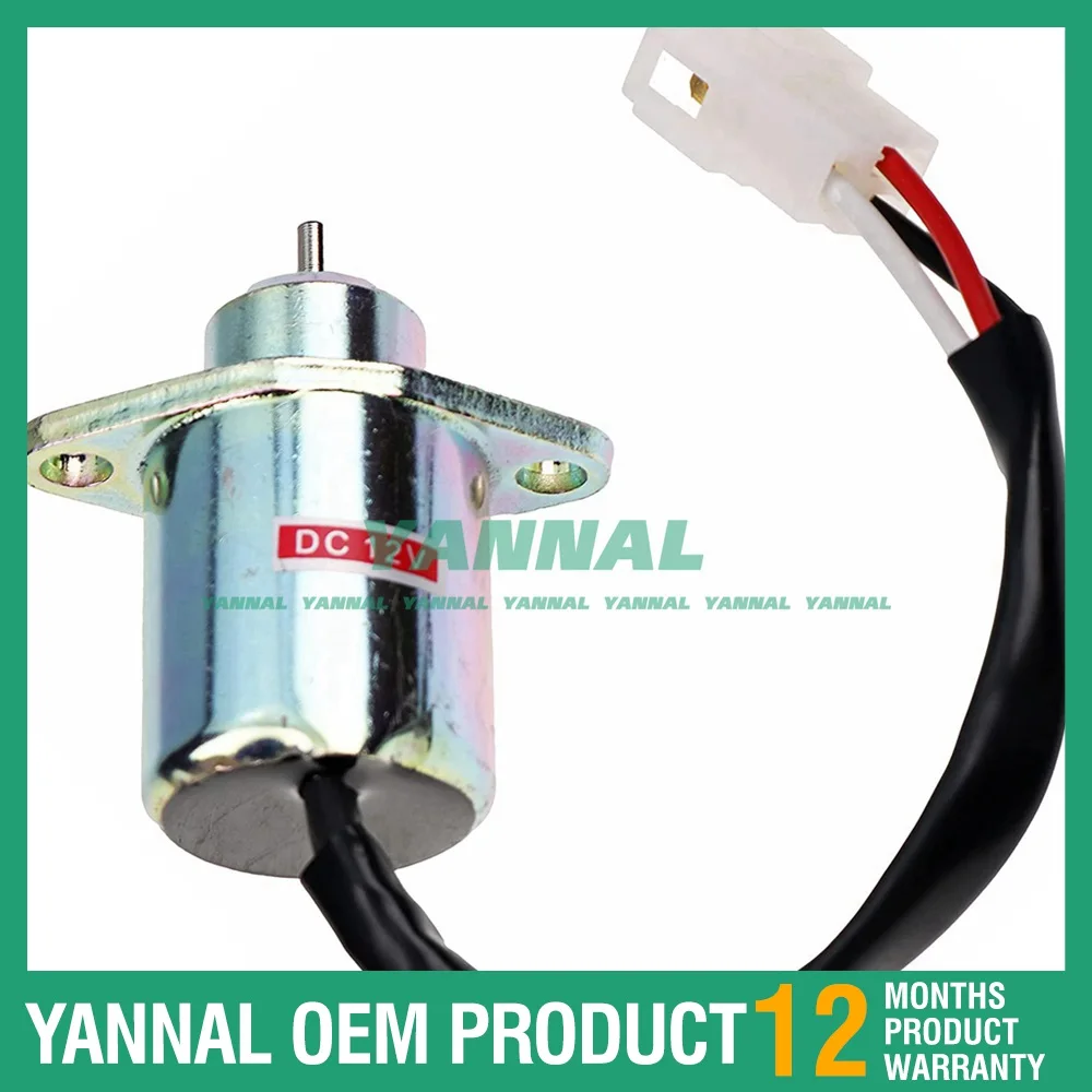 Long Time Aftersale Service Fuel Solenoid 17454-60010 16616-60010 17594-60014 For Kubota B2100D B2400D 12V