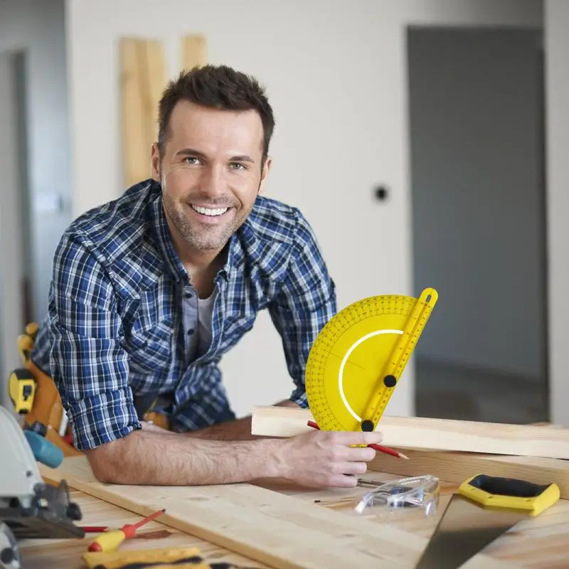 Angle Finder para Carpintaria, Square Head Marking, Gauge Ruler, Precise Measuring Tool, Carpenters Transferidor