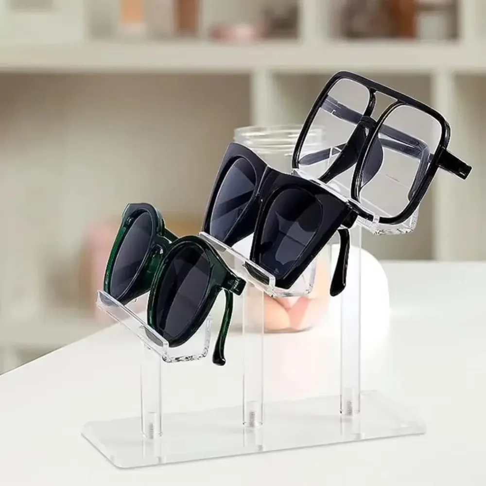 Multi-layer Acrylic Non-slip Stand-alone Desktop Glasses Frame Ladder The Ultimate Sunglasses Display Stand for Optical Shops
