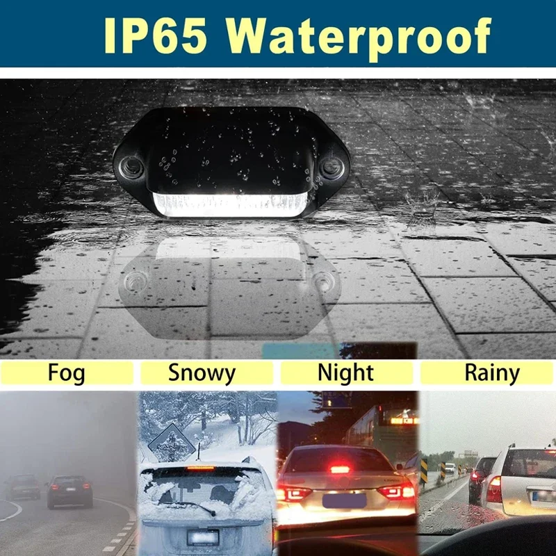 Luce targa a LED 12V/24V Luce targa impermeabile Fanale posteriore per camion SUV Rimorchio RV camion