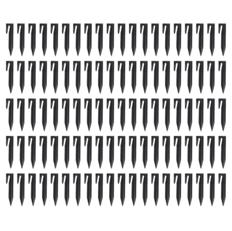 Plastic Ground Peg Boundaries Nails Fixing Pin Garden Lawn Mower Peg Landscape Edging Stakes Lawn Mower Accessory 100Pcs