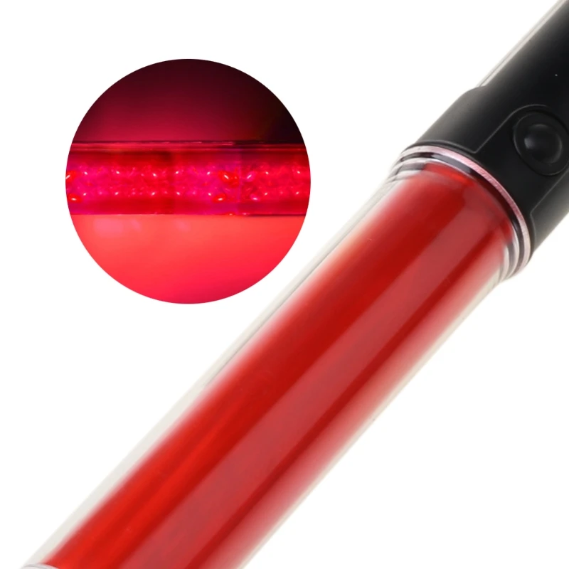 Krachtige LED Zaklamp Plastic Traffic Wand Zaklamp 4 Modi Blizzard Flash Drop Shipping Ondersteuning