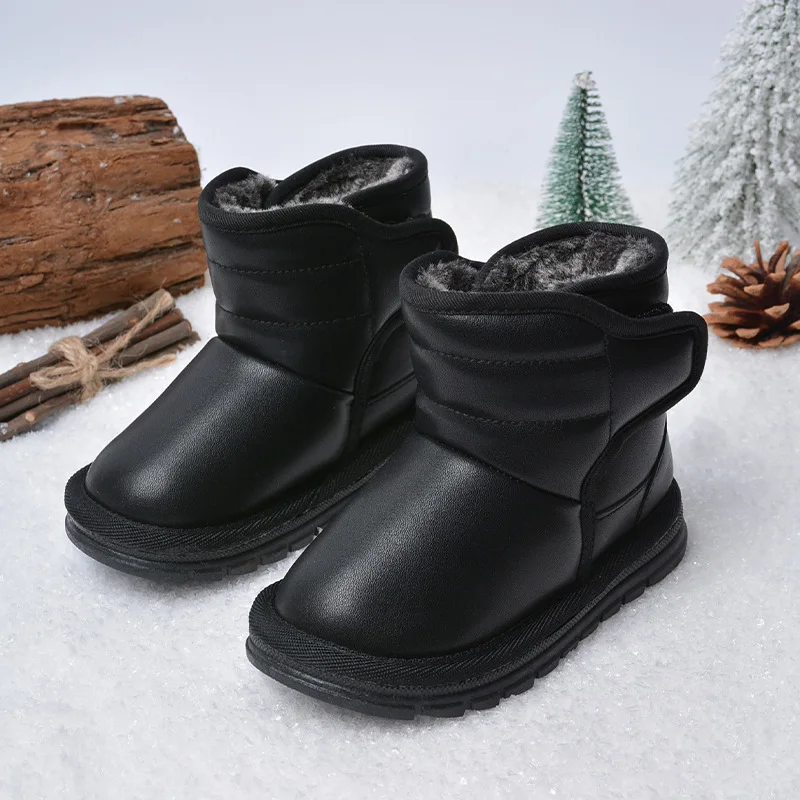 Children Snow Boots Baby Soft Warm Winter Cotton Shoes Girls Fashion Short Boots Little Princess Elegant Roman Boots