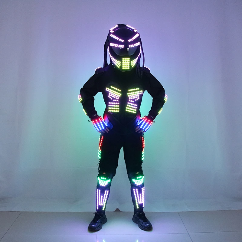 

Colorful Luminous LED Armor Costume Suitable For Stage Night DJ Party Performances