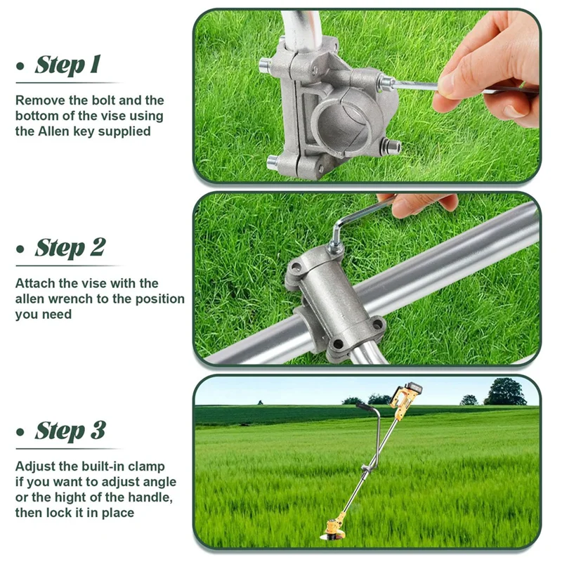 Y17A 2PCS Weed Eater Handle - String Trimmer Handle, Ergonomic Trimmer Grip, Weedeater Handle With Bracket Clamp