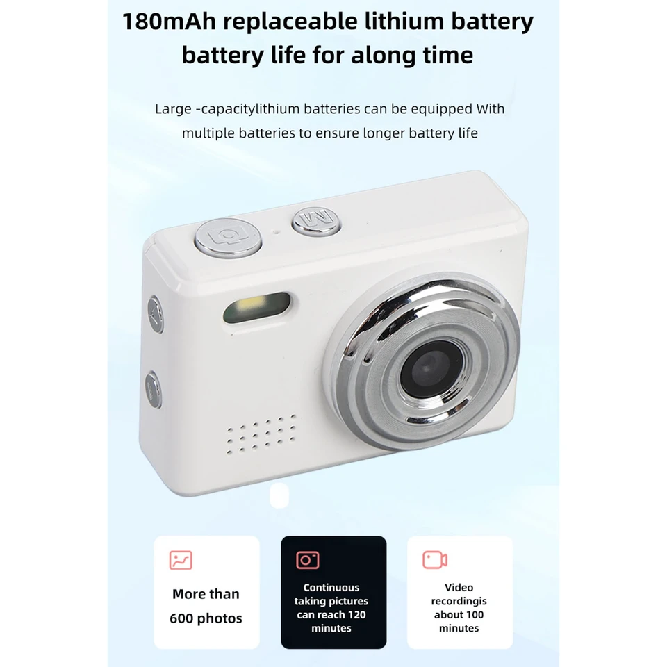 Small Digital Camera 1080P Portable Vivid Images CCD Camera 200mAh