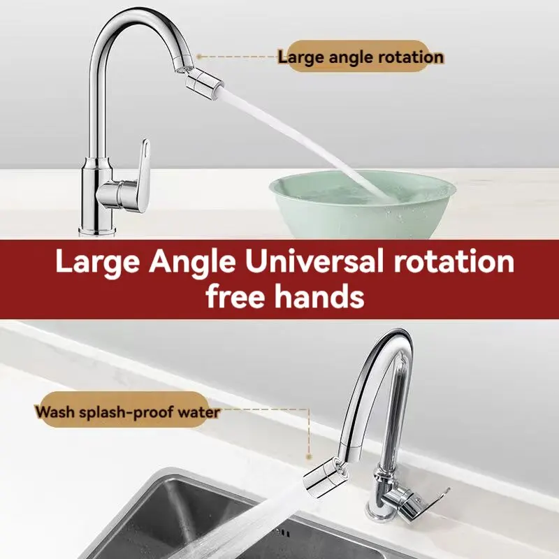 Bathroom wash basin universal faucet anti-splash nozzle can be rotated bathroom washing extension blister