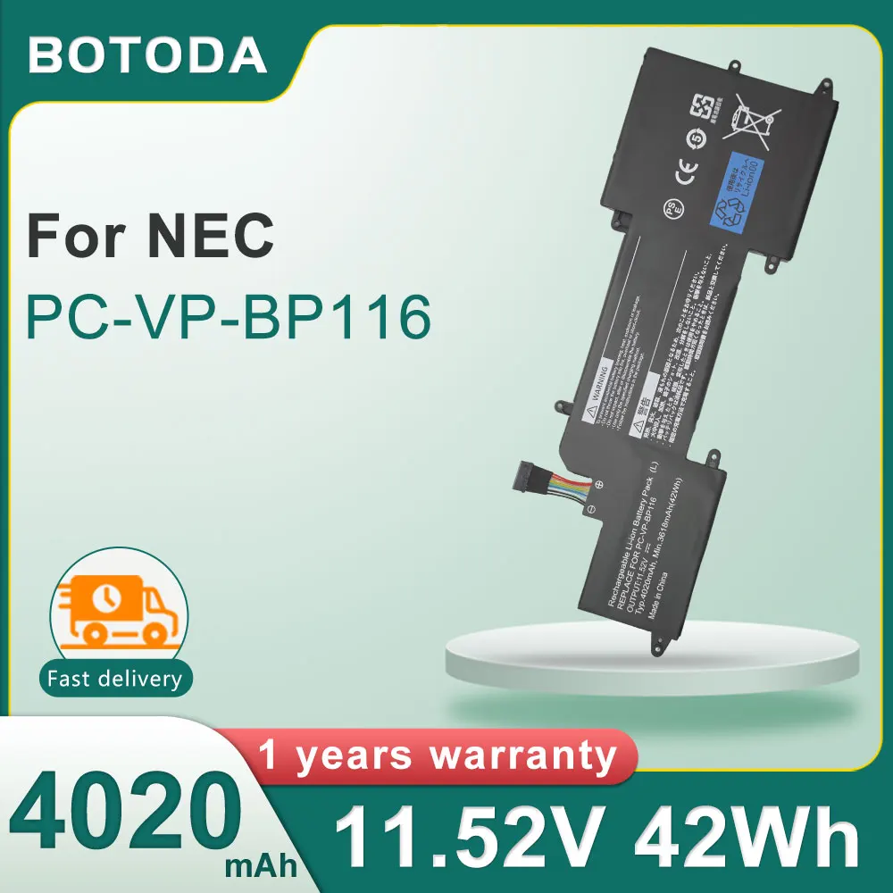 BOTODA PC-VP-BP115 PC-VP-BP116 Laptop Battery For NEC VersaPro VG-U VG-4 VG-3 PC-VK23TG PC-VK23TGVDU VK23TG-U VKT25G-3 VKT16G-4