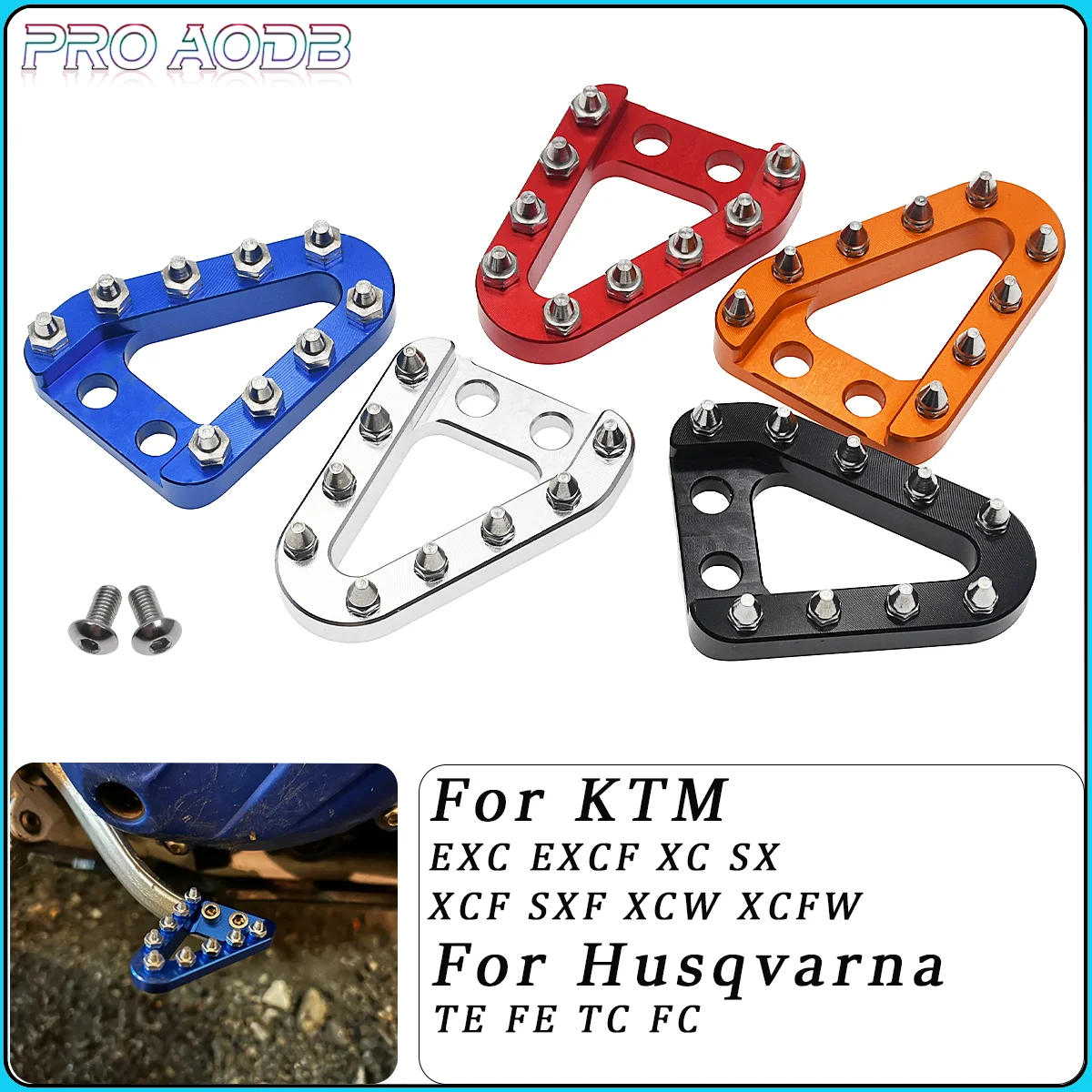 Rear Brake Pedal Step Tip Plate For KTM SX SXF EXC XCF XC XCFW XCW Husqvarna TC TE FC FE 125 250 300 350 450 500 2008-2016