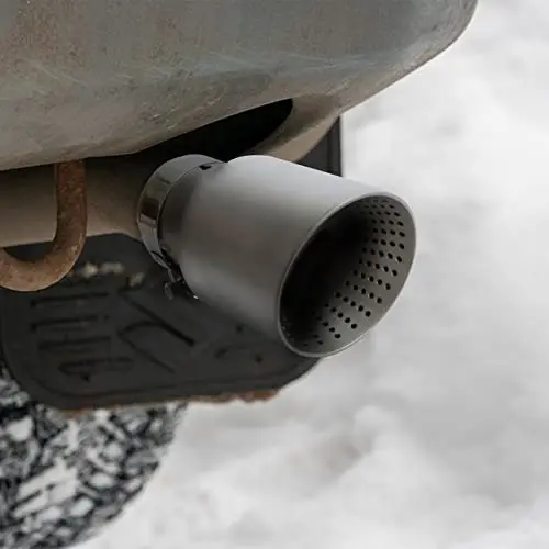 

Frosted Stainless Steel Car Exhaust Tip With Mesh Perforated End, 2.5 Inch Inlet To 3.5 Inch Outlet, Rear Muffler Decorative