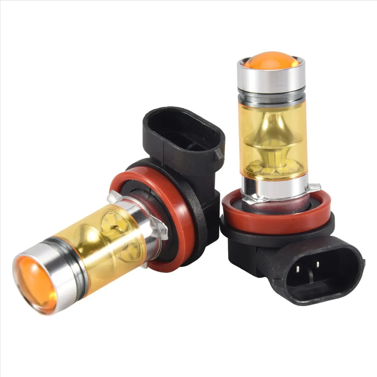 # Piezas y Accesorios Automotrices 49B, 2 Luces LED de Alta Potencia de 100W H11, Luz Antiniebla Amarilla, Faro Delantero de 20 LED (Luz Amarilla Dorada)