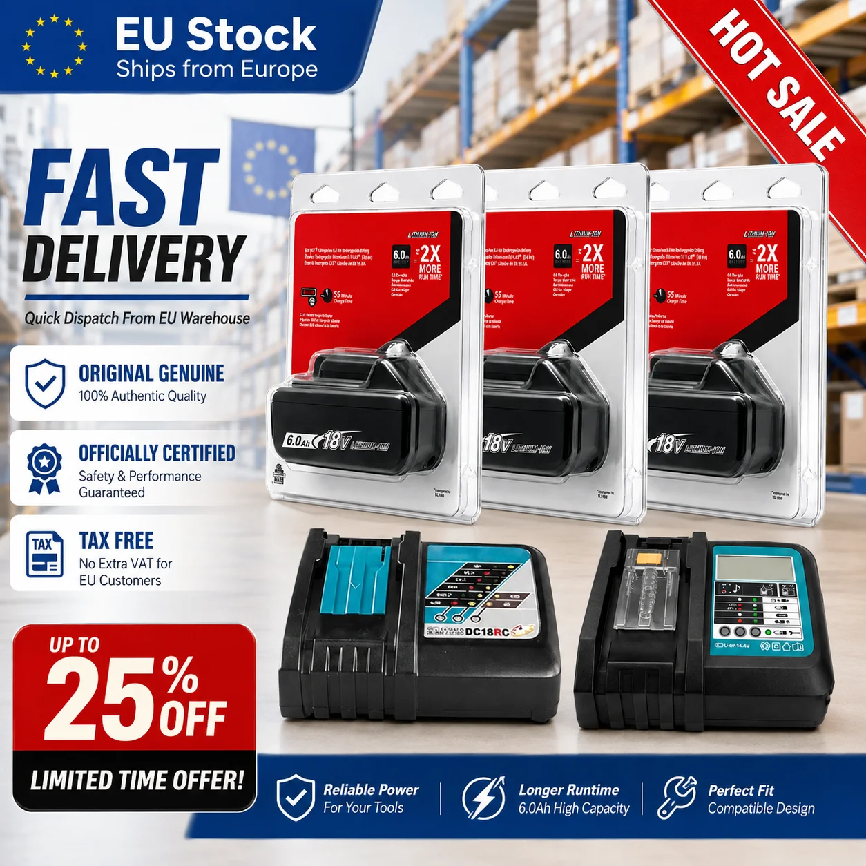 Für 18V Makita Akku 6000mAh Hochleistungs-Ersatzakku BL1830B BL1850B BL1860B LXT Lithium-Akku, für Makita BL1860B 6000mAh Akku Original Lithium-Ionen Wiederaufladbarer Akku 18V 5Ah 6Ah Ersatzakku