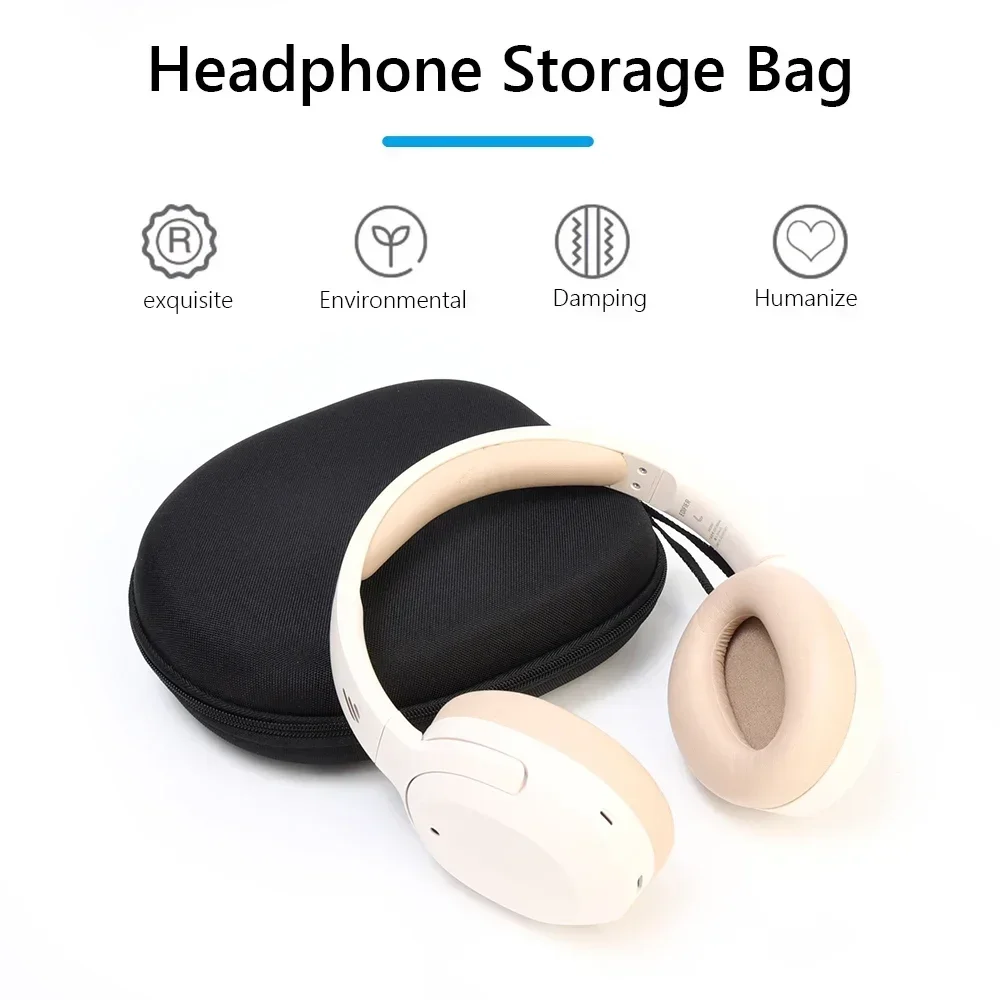 Bluetooth Headset Earphone Hard Case for Sony Headphones Storage Bag Case Portable Travel Shockproof Earbuds Carrying Pouch Bag