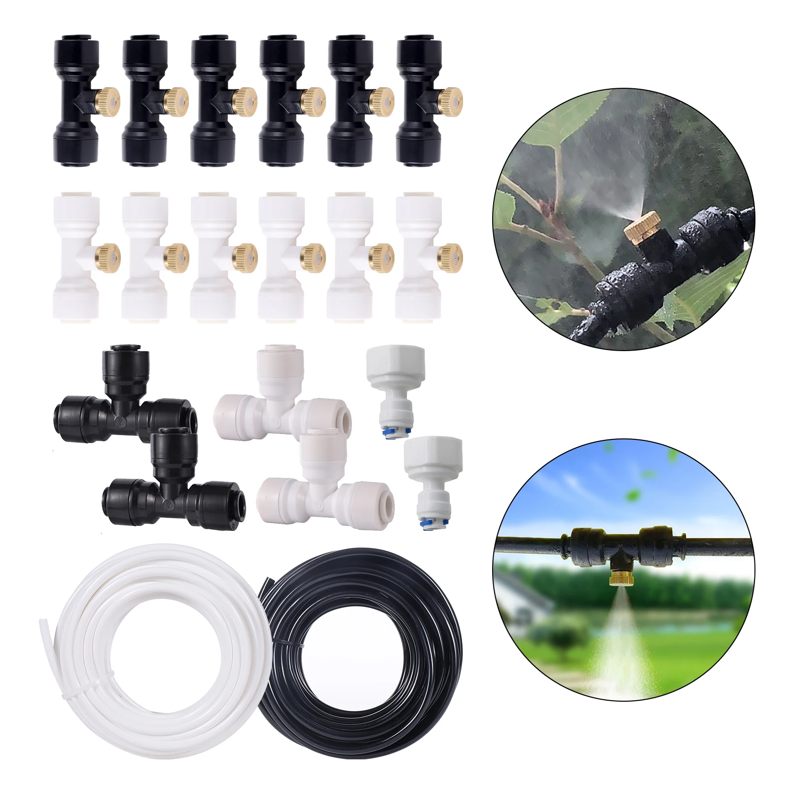 Fan Ring Misting System Outdoor Garden Terrace Yard Patio DIY Cooling Atomization System Automatic Irrigation Nebulizer 3/6/10M