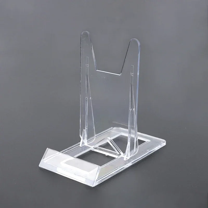 10pcs Clear Adjustable Sliding Display Stand Post Card Plate Cell Phone Jewelry Picture Movable Collection Art Exhibition Rack