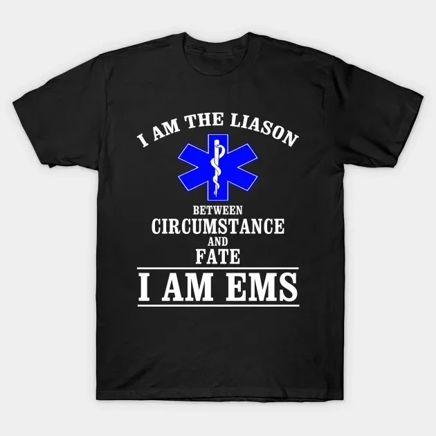 

Футболка I Am EMS Paramedic Inscriptions Star of Life, 100% хлопок, с круглым вырезом, летняя повседневная мужская футболка с короткими рукавами, размер S-3XL
