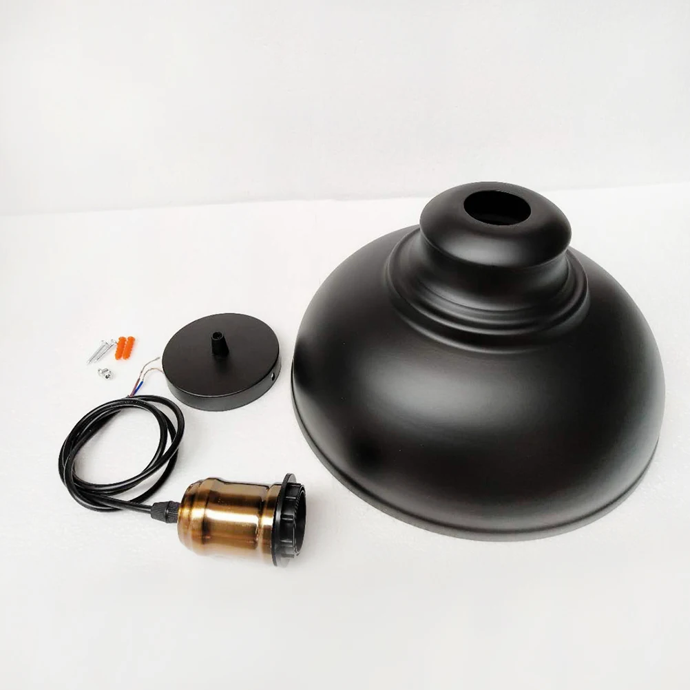 الصناعية خمر الحديد معلقة غطاء مصباح 29 سنتيمتر قلادة سوداء غطاء خفيف لمطعم مقهى فندق غرفة الطعام الممر العلوي #2