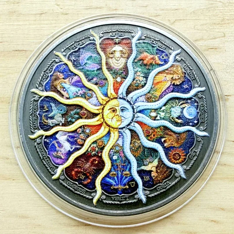 เหรียญกันภัยพระอาทิตย์พระจันทร์ เครื่องเล่นฝึกสมาธิ บรรเทาความวิตกกังวล สมาธิสั้น ช่วยตัดสินใจและสนุกสนาน ของที่ระลึก