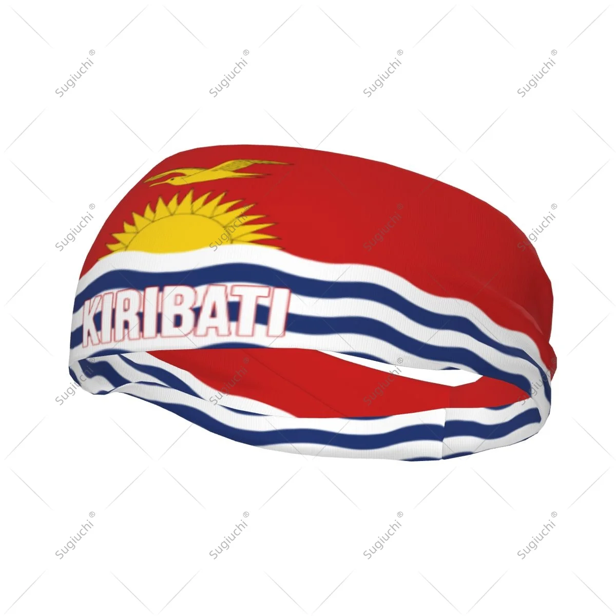 

Men Women Kiribati Flag Elastic Wide Headbands For Yoga Fitness Tennis Running Gym Sports