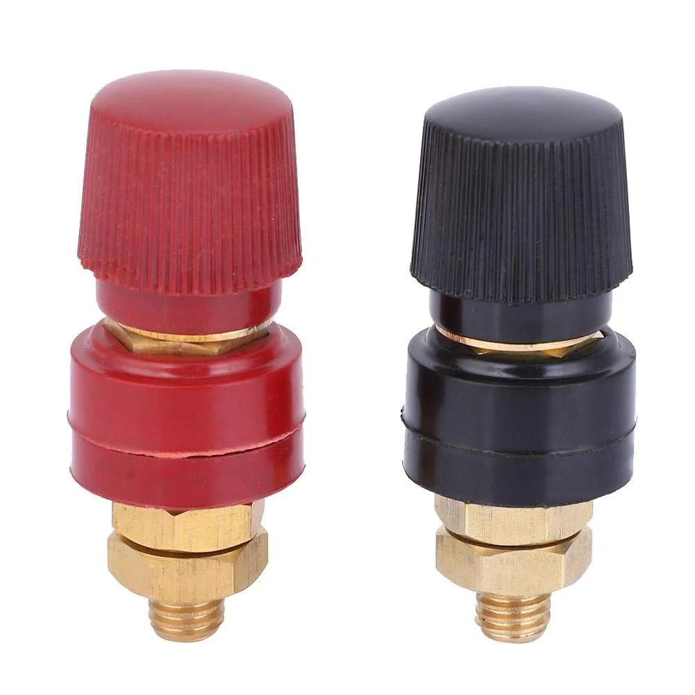 2Pcs Terminal Binding Post 555 Type Brass Pillar Terminal Block M8 Thread Diameter Binding Post 220V-380V 200A