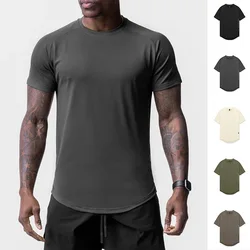 Men's Summer Quick Dry Casual T-shirt Running Sport Short Sleeve Tee Male Gym Fitness Bodybuilding Workout Undershirt Clothing