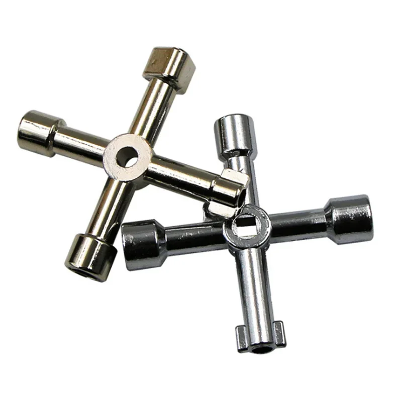 Multifunction 4 Ways Universal Triangle Wrench Key Plumber Keys Triangle For Gas Electric Meter Cabinets Bleed Radiators