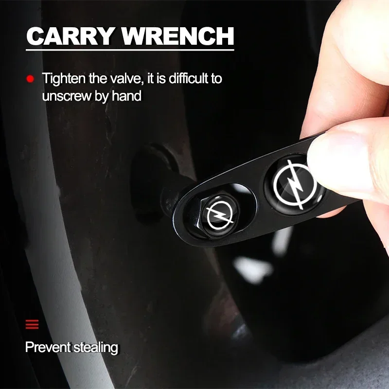 

Колпачки для вентилей автомобильных шин с брелоком-ключницей и значком для Opel Astra J, Insignia, Astra G, Corsa, Zafira B, Mokka. Аксессуары.