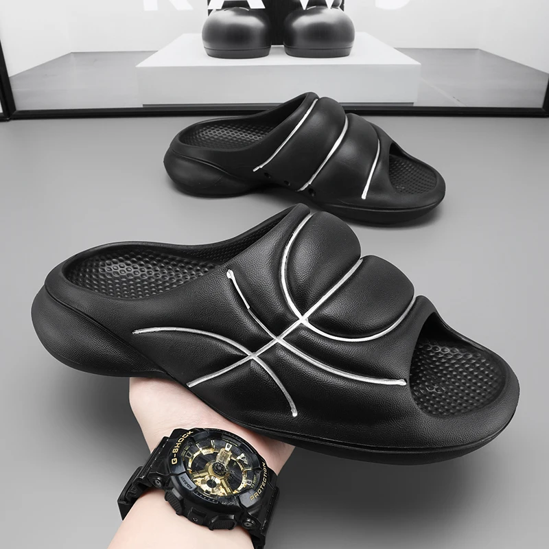 Slippers for Men in Summer Trendy for Outdoor Sports Dual Purpose Anti Slip and Odor Resistant Sandals Basketball Slippers