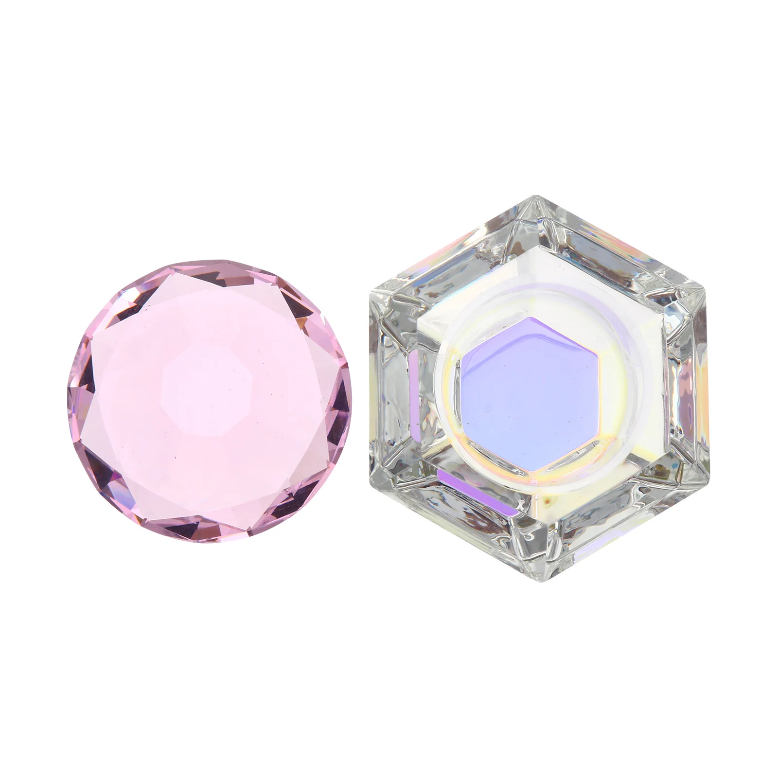 1 stuks Nail Art Crystal Cup zeshoekig deksel manicure vloeibaar poeder mengen acryl Crystal Nail Art Cup