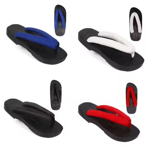 Anime Cos Kamado Tanjiro Agatsuma Zenitsu Hashibira Inosuke Kochou Shinobu Cosplay Shoes Japanese Clogs Halloween