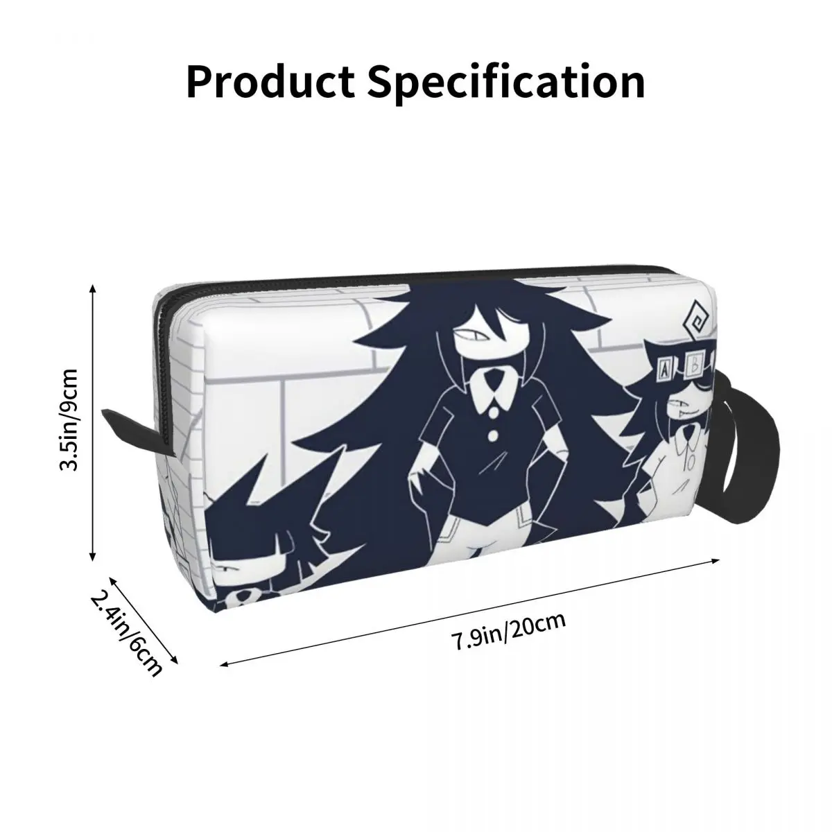 FPE Miss Circle Doodle Game Pencil Case for Students School Pen Box Pencil Bag Stationery Supplies Travel Women Cosmetic Bag