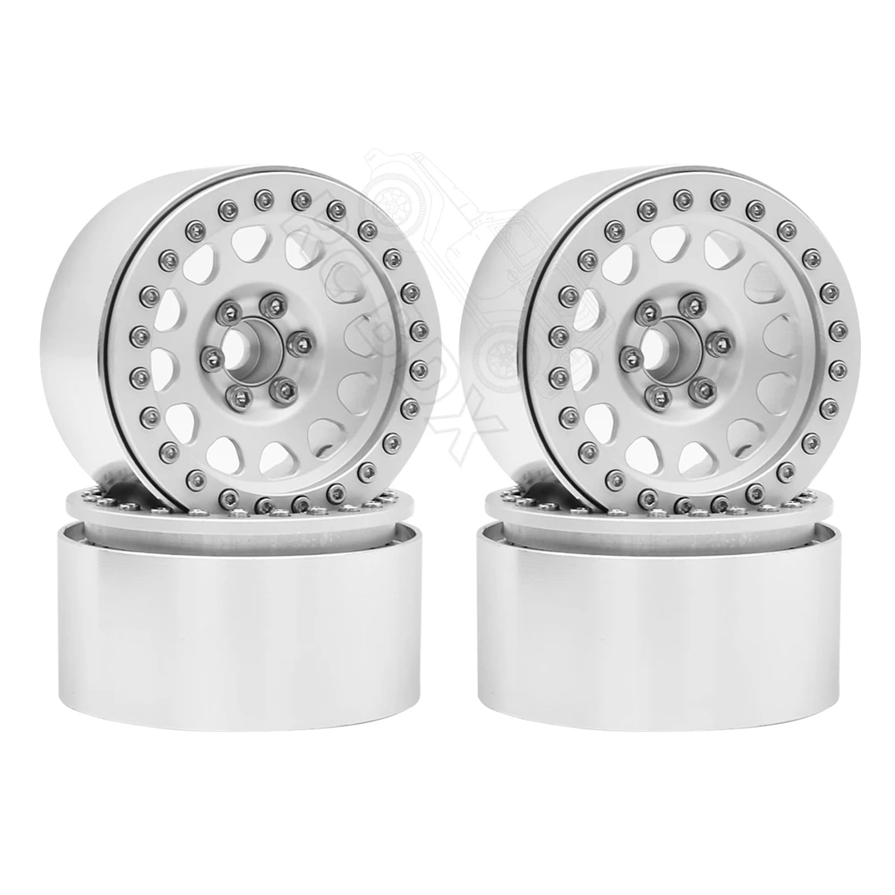 CNC liga de alumínio Beadlock Rim para RC Crawler, 2.2 