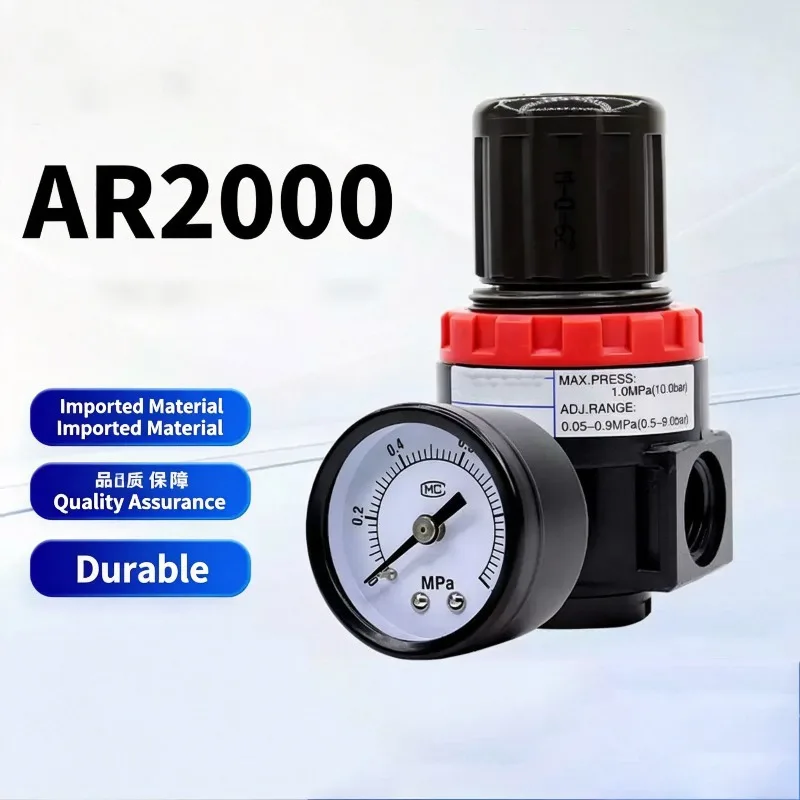 AR2000 AR3000 G1/4'' 6mm 8mm 10mm 12mmAir Control Compressor Pressure Relief Regulator Valve With Fitting