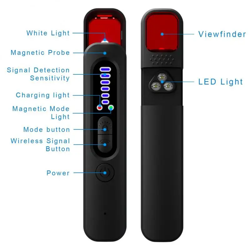 Verborgen Camera Detector Anti-Spy Auto Gps Tracker Luisterapparaat Bug Rf Draadloos Alle Signaal Scanner Gadget Beveiliging