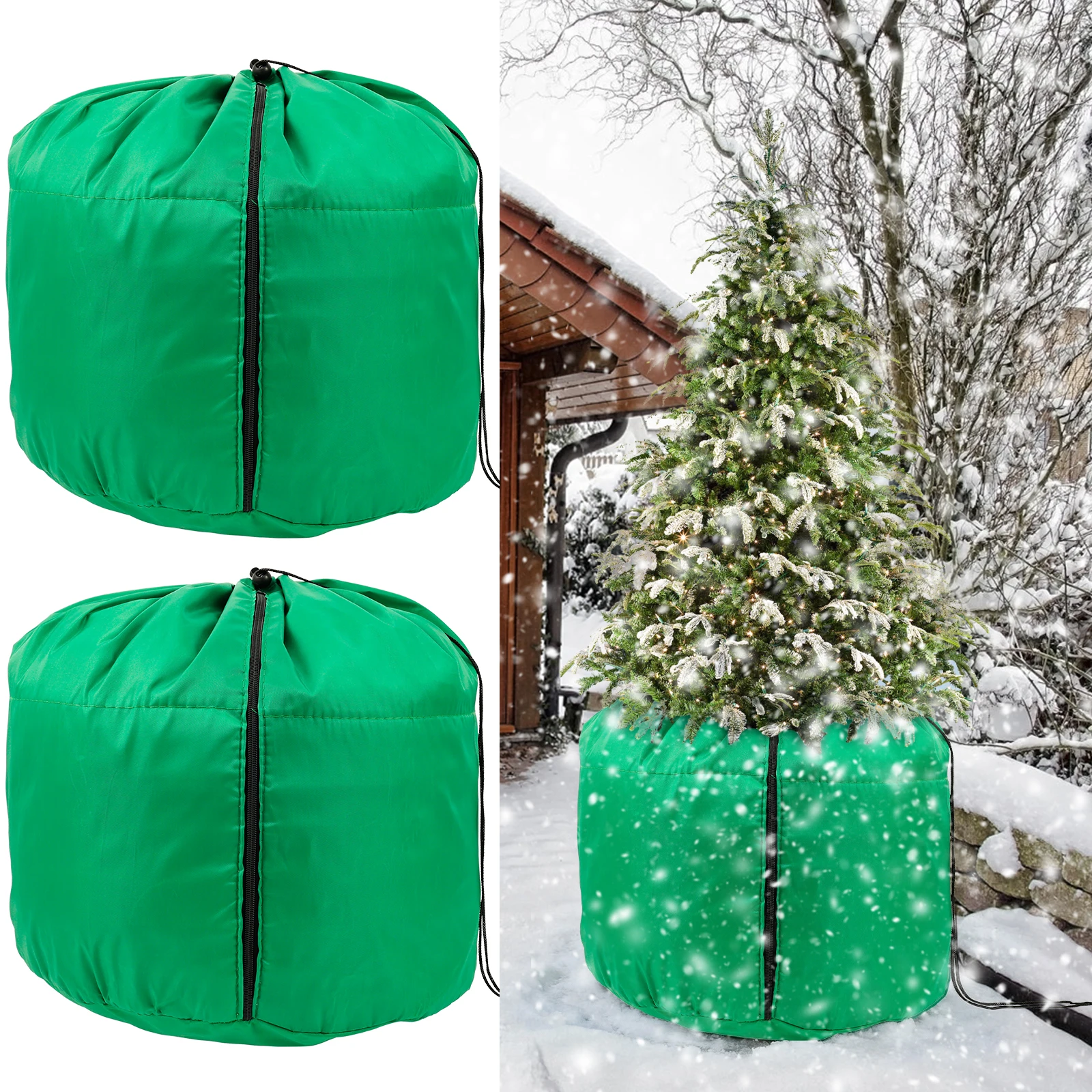 2 قطعة غطاء النباتات الشتوية أكياس حماية الصقيع في الهواء الطلق حديقة شجيرة الأشجار بوعاء النبات الثقيلة مكافحة تجميد غطاء دافئ #2