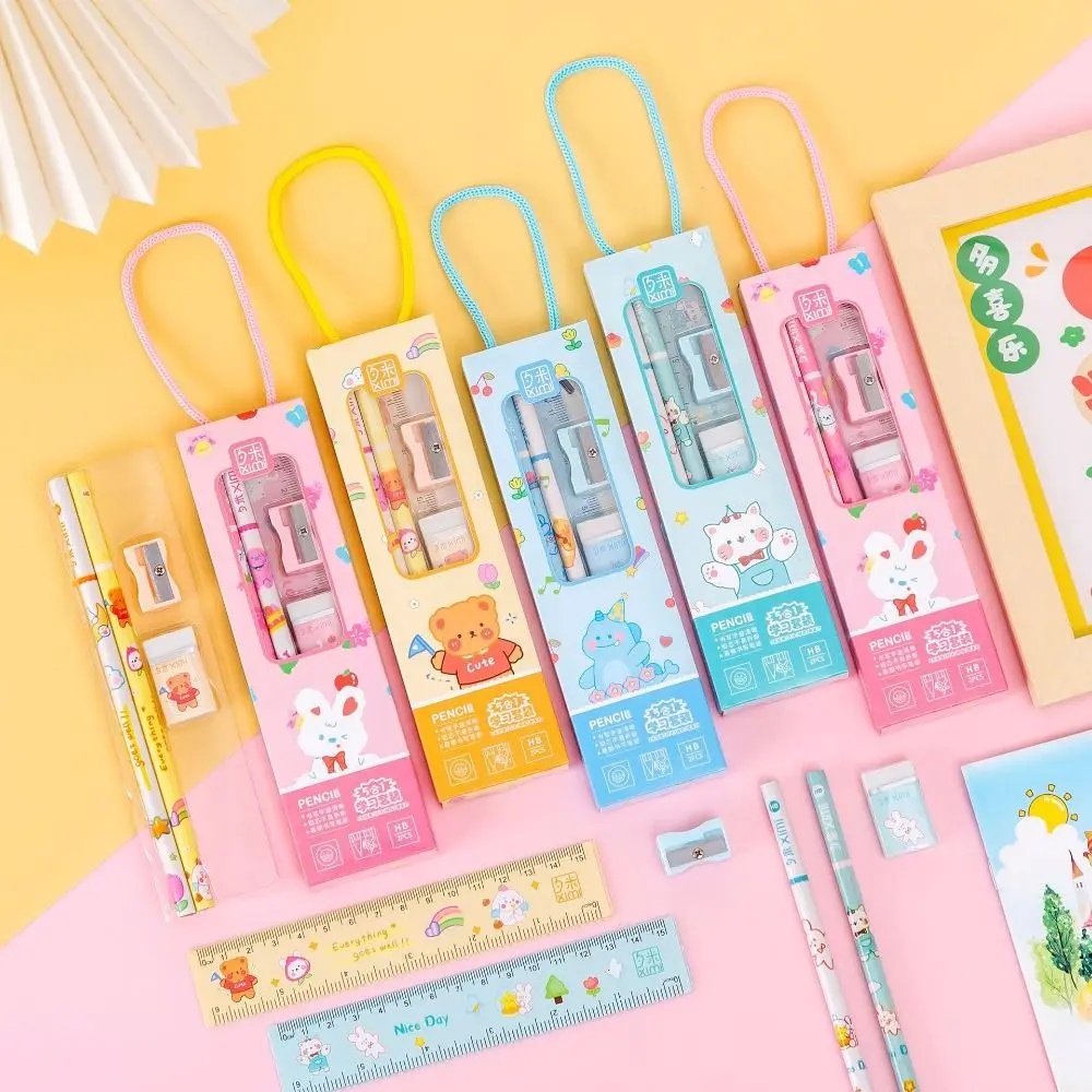 Kindergarten School Supplies Primary School Birthday Gifts Children's Gifts Student Stationery Sets Pencil Eraser Ruler Sets