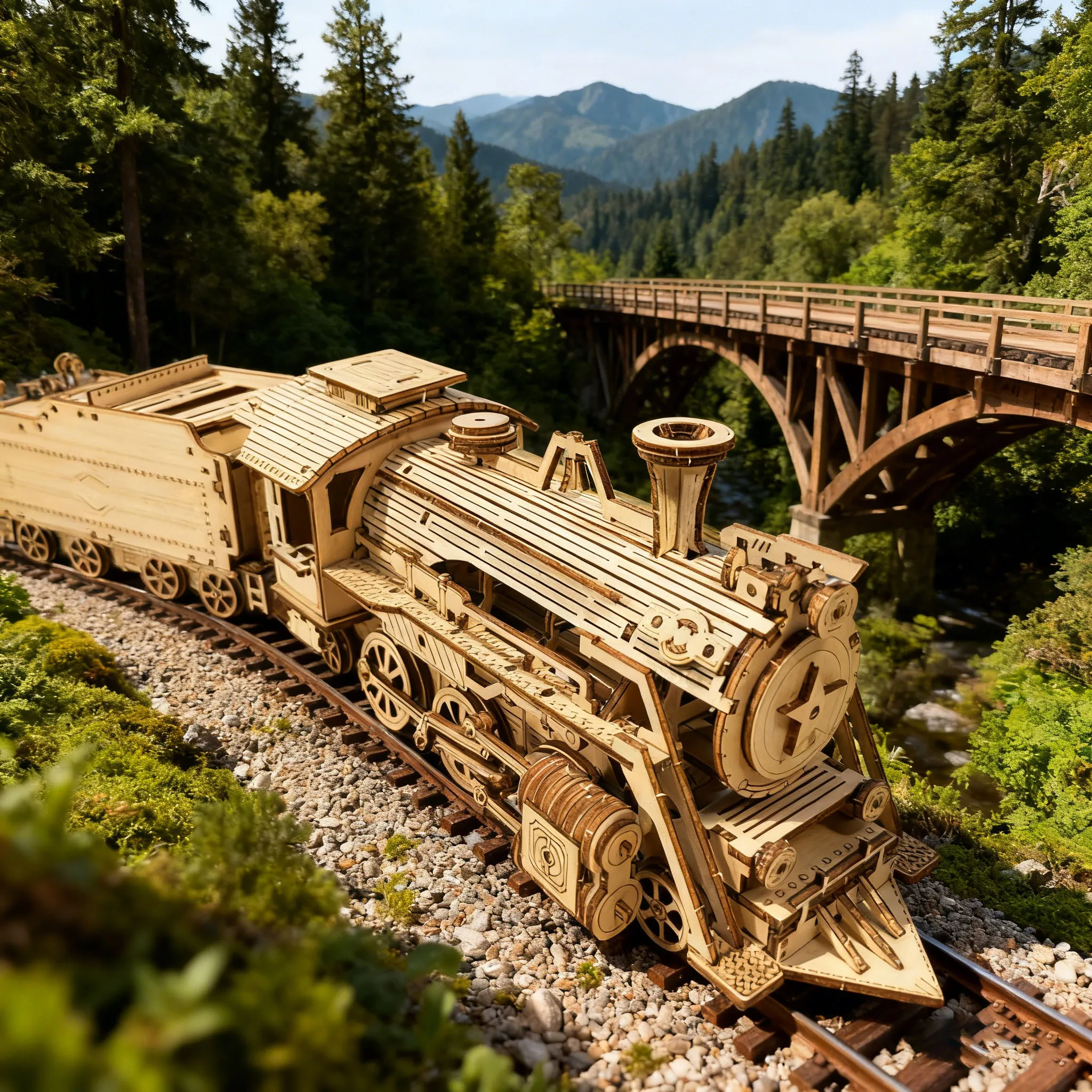 3D 나무 기차 퍼즐 모델 장난감 퍼즐 DIY 나무 트럭 조립 교육용 생일 선물 크리스마스 선물