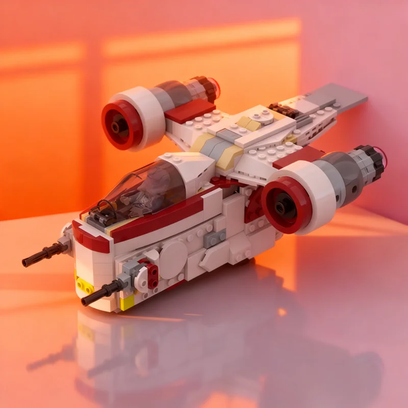 354pcs MOC Star Battle Republic Razor Crest Midi Scale Model Building Blocks Construction Toy Christmas Gift Kids Creative DIY