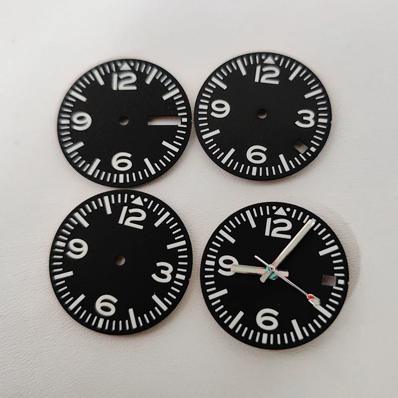 カスタマイズされた28.5mm腕時計文字盤、NH35/NH36ムーブメント、SKX007/6105タートル/サムライ対応、グリーン夜光仕様