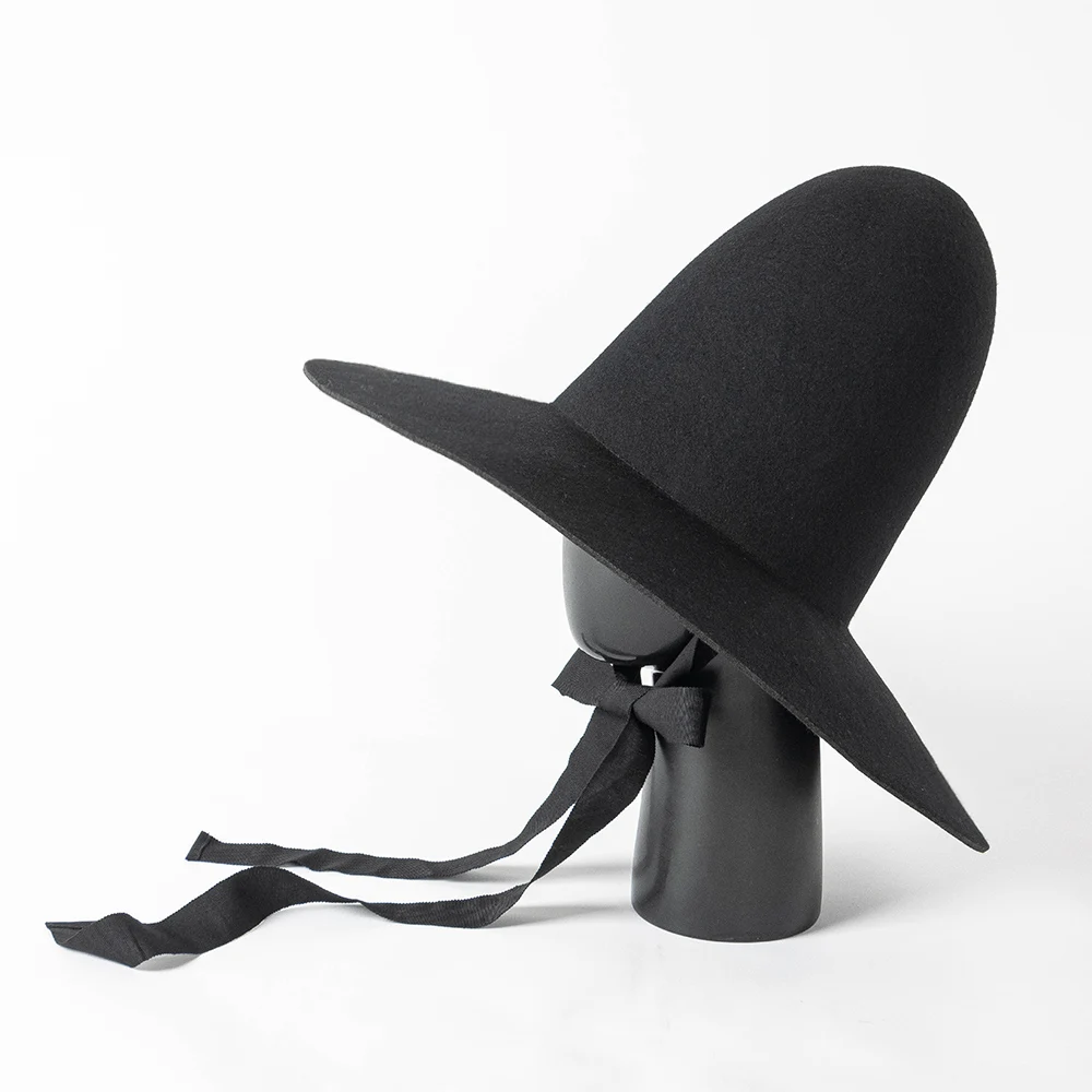 100% Wool Extra Top Wide Brim Felt Hat Performance Hat Vintage Party Hat