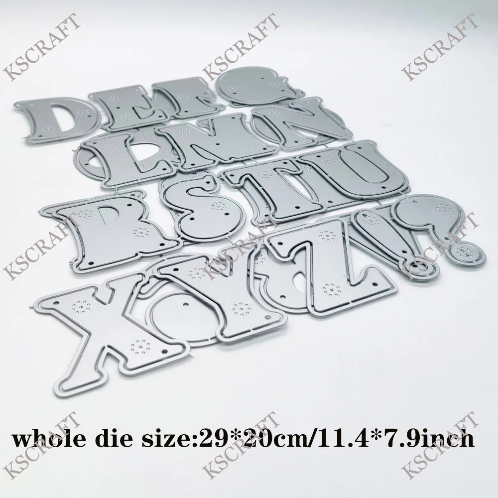 Imagen 5: Troqueles de Corte de Doble Capa con Letras y Números KSCRAFT, Plantillas para Manualidades, Decoración, Repujado, Tarjetas de Papel DIY