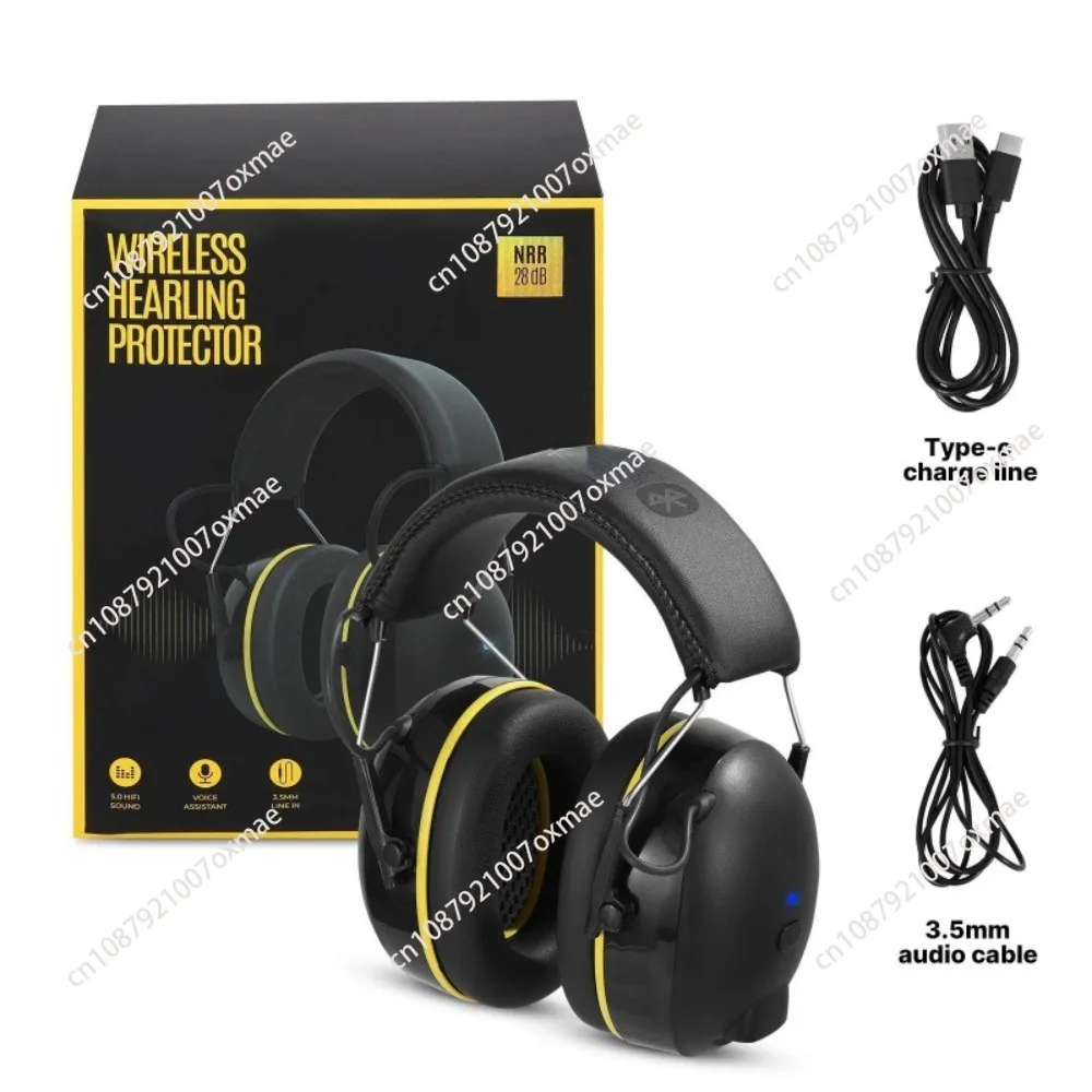 Headphones Bluetooth Protective Earmuffs Noise Cancellation Electronic Defender Tactical NRR 28db for Music