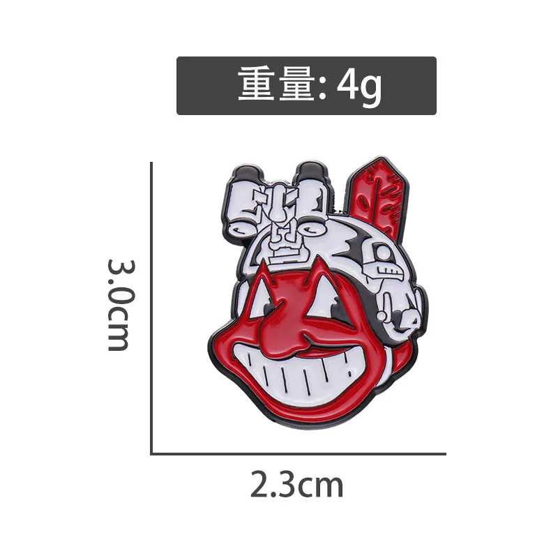 Creative Cartoon Character Enamel Pins Red Telescope Avatar Exaggerated Alloy Brooch Badge Punk Jewelry Gift