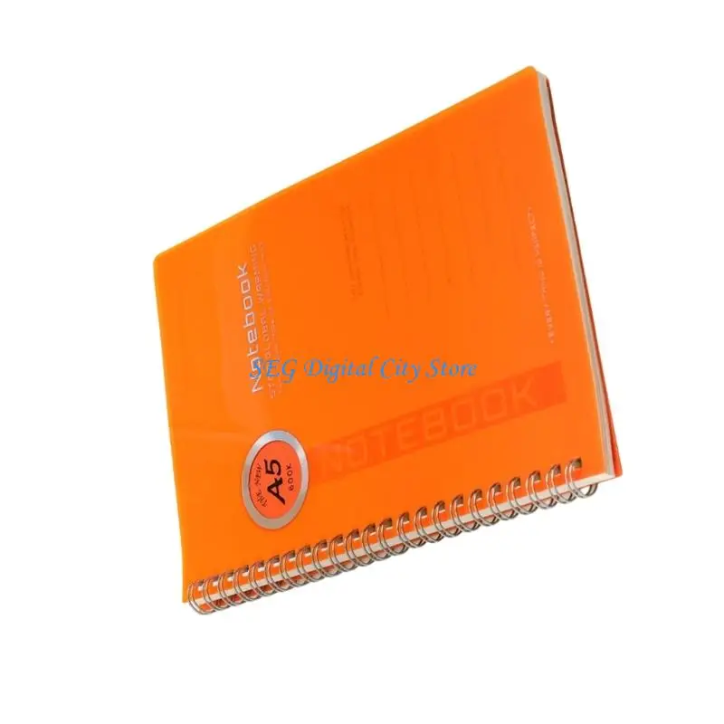U75B Twin Coil Binding Notebook 100 Pages College Ruled Paper Notepads Waterproof Cover 5.63x8.15Inch for Office School