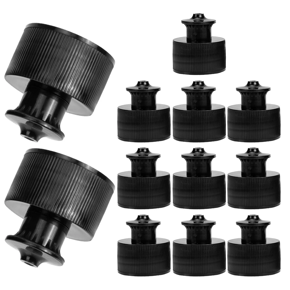 

12 pcs Mineral Bottle Cap Push Pull Sealing Leakproof Juice Caps Dispensing Replacement Kitchen Dispensing Bottles Caps Bar