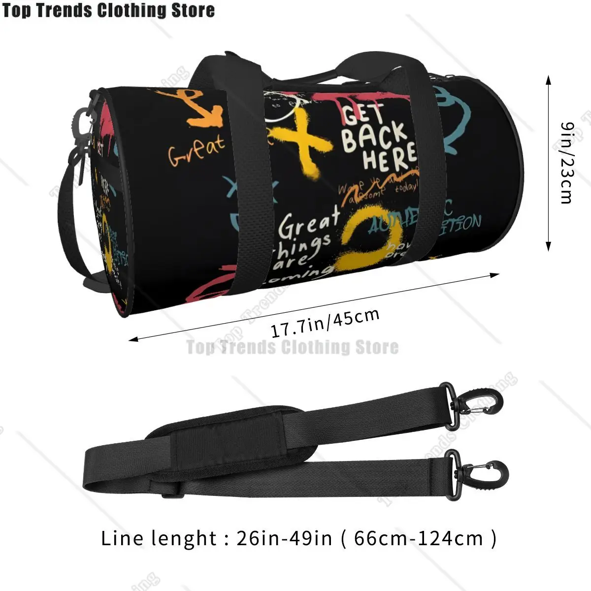 Gym Bag Graffiti English Sports Bag with Shoes Fashion Men Women Weekend Design Handbag Colorful Swimming Fitness Bag