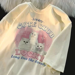 Summer Short Sleeve Women's Cute Sweet Casual T-shirt Japanese Casual Style Short Sleeve T-shirt Young Student Fashion T-shirt