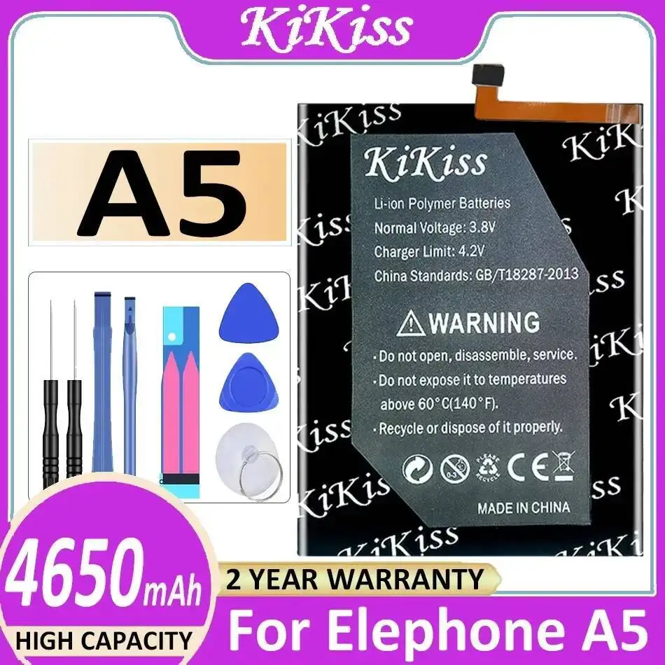 

Mobile Phone Battery 4650Mah Long Lasting For Elephone A5